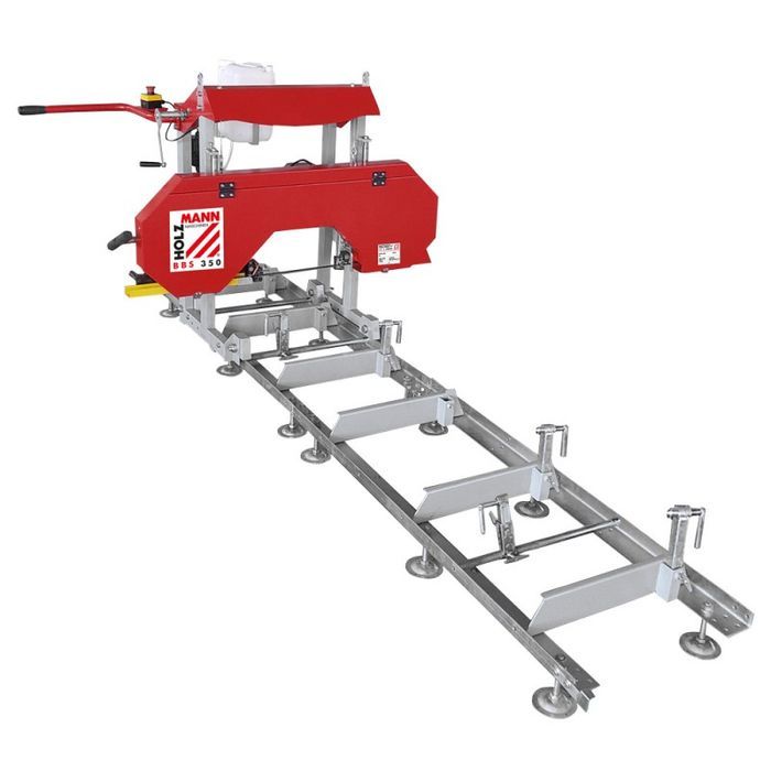 Trak piła taśmowa pozioma Holzmann BBS350 400 V, silnik 2,2 kW, cięcie drewna, kłód i desek, średnica pnia do 360 mm, do warsztatów