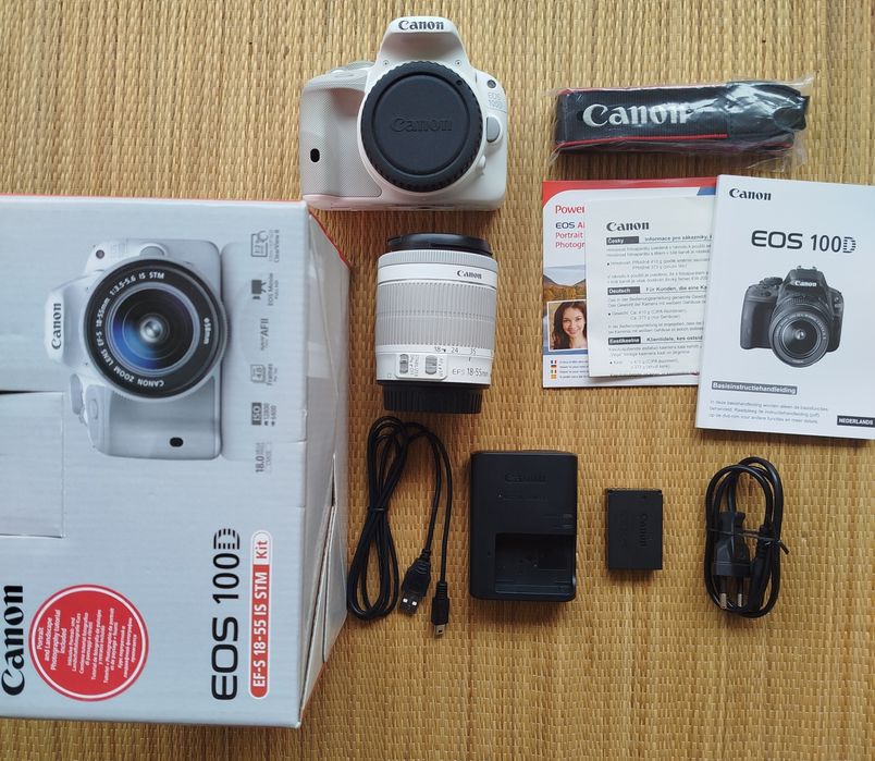 Canon 100D com lente 18-55mm STM BRANCA!!