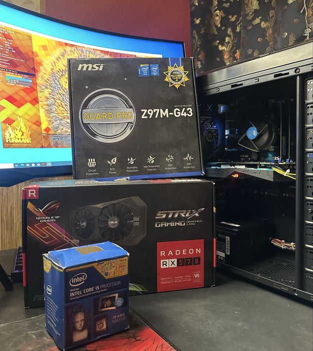 Ігровий комп’ютер Intel i5-4460 + ssd120+hdd600, 16gb ddr3+RX 570 4GB