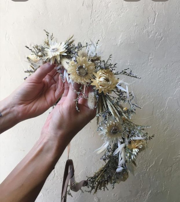 Korona do ślubu wianek naturalny