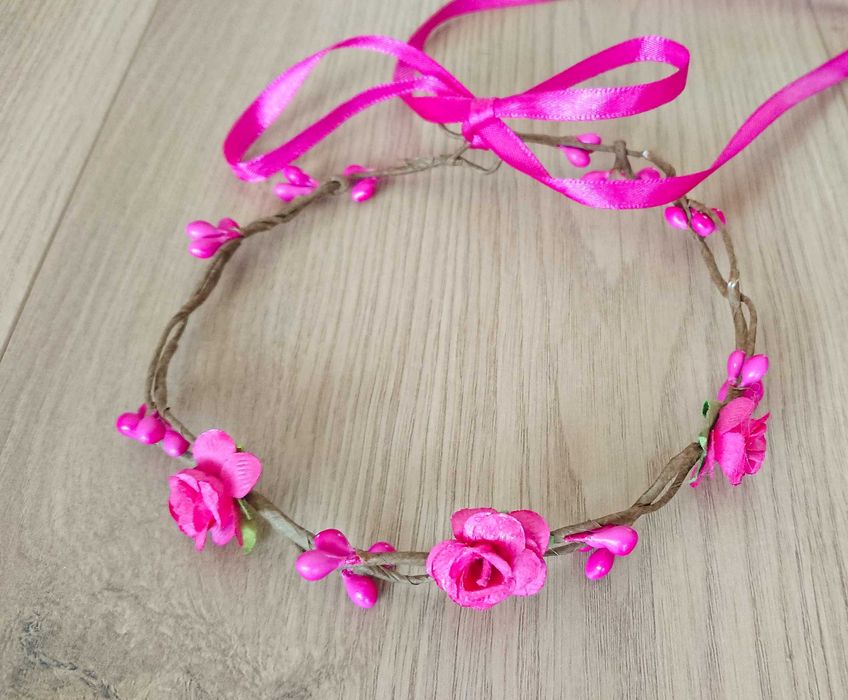 Wianek kwiaty. Wianek dla noworodka. Dodatek do sesji foto.