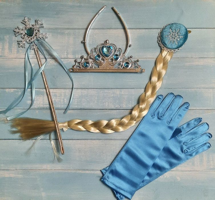 Корона, косичка, перчатка, аксесуари принцеси Ельзи, Холодне серце