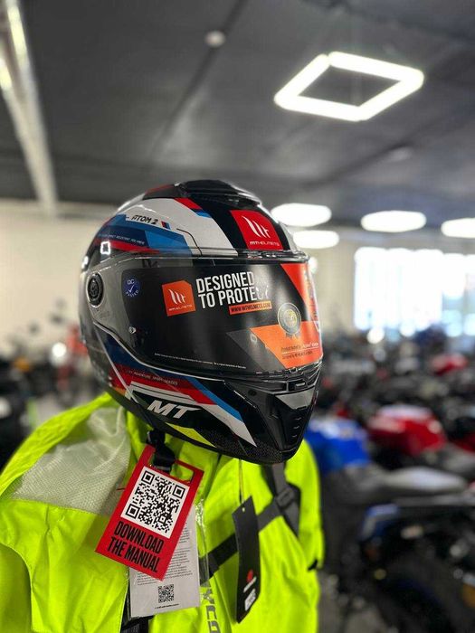 НОВИЙ мотошолом HELMET MT ATOM 2 SV BAST A0 Pearl Gloss