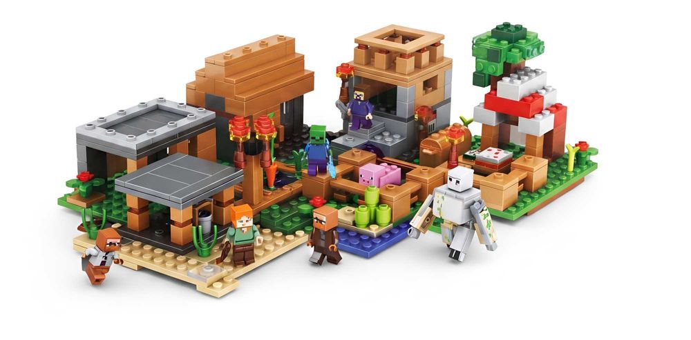 Конструктор Minecraft SJ8802 Селище 6 в 1 569 деталей Майнкрафт MineWorld My World