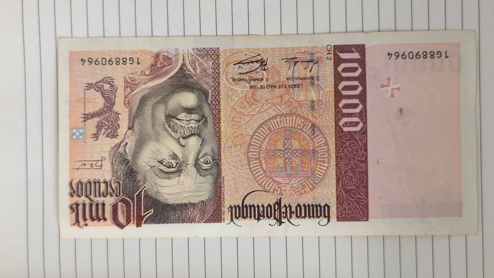 nota de 10000 escudos