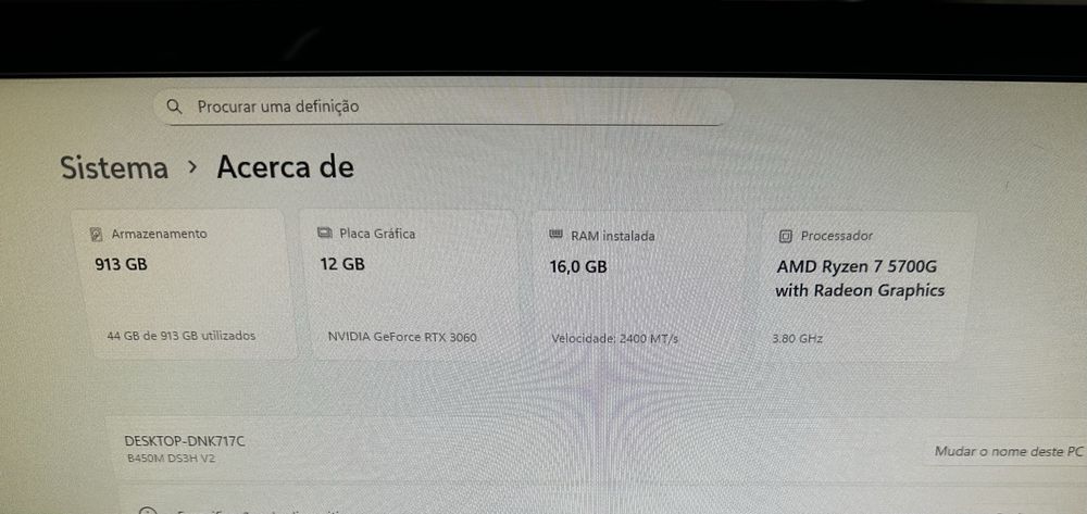 Computador Gaming  Fixo Com Rtx e Ryzen 7