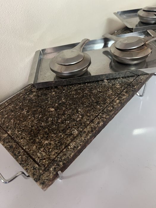 Pedra quente em granito para carne – conjunto completo (tebho 2 unidades)