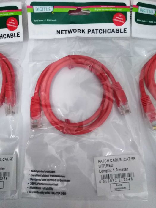Cabos de Rede Digitus RJ45 Vermelhos (NOVOS)
