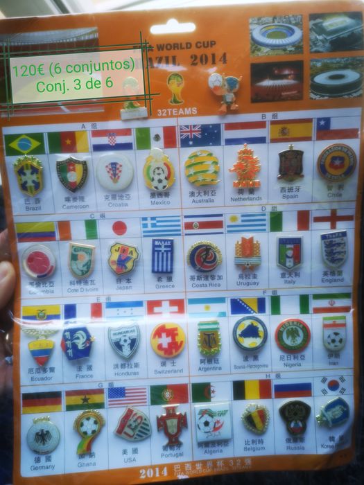 Promoção: 80€. Vendo pins tema futebol