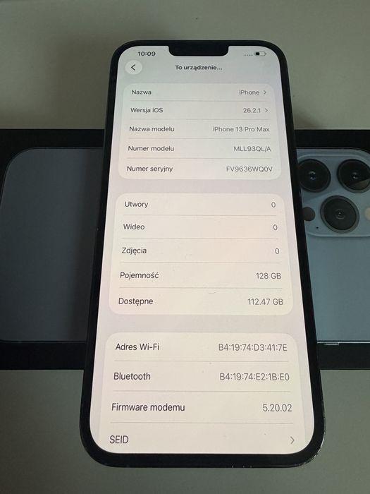iPhone 13 Pro Max 128gb Sierra Blue Bateria 100%