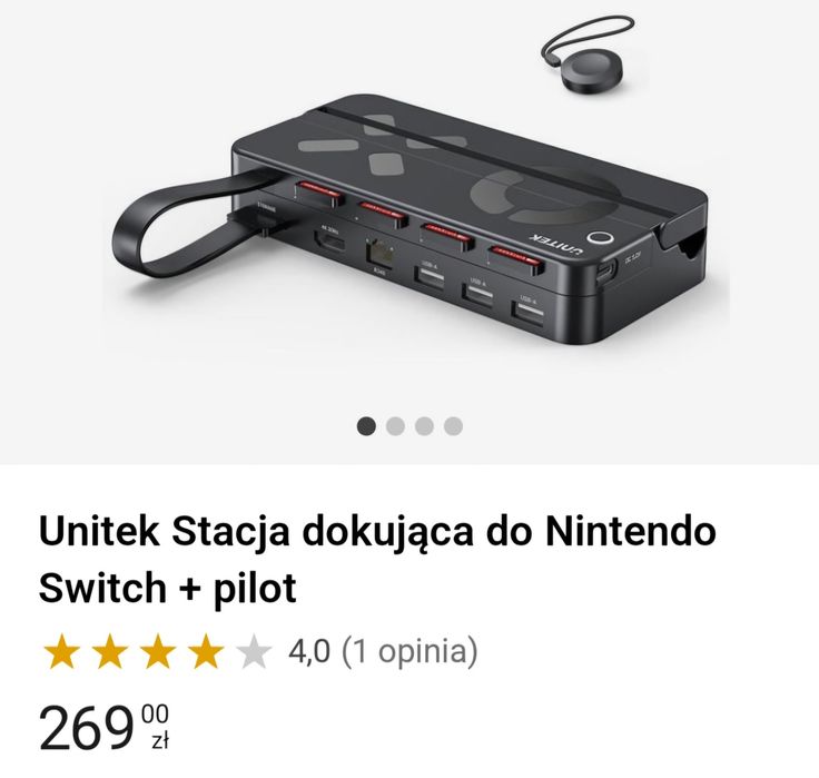 Unitek Stacja dokująca do Nintendo Switch + pilot NOWA FAKTURA