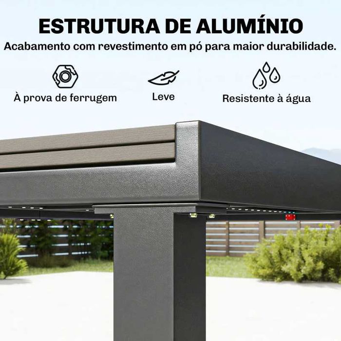 Mesa e 8 Cadeiras de Jardim com Mesa Extensível Estrutura de Alumínio
