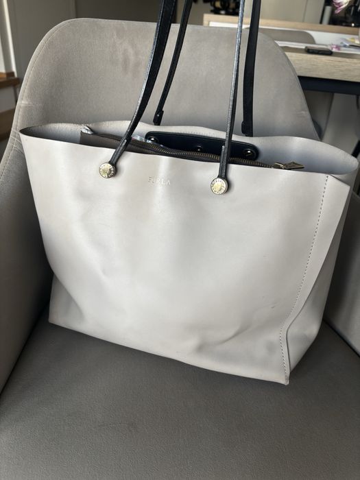 Furla torebka typu shopper beżowa