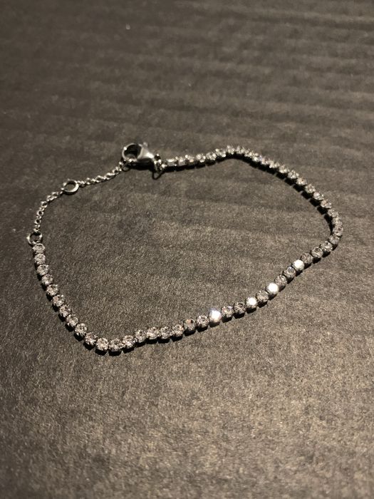 Nowa bransoletka tenisowa pave stal chirurgiczna 316l.