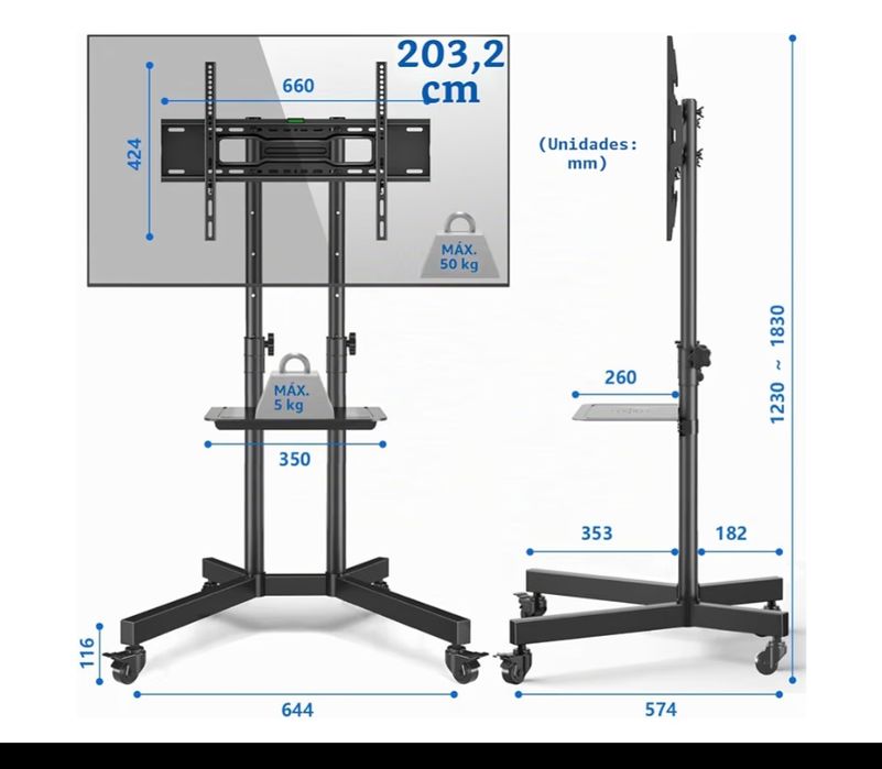 Suporte para TV de 32 a 80 polegadas