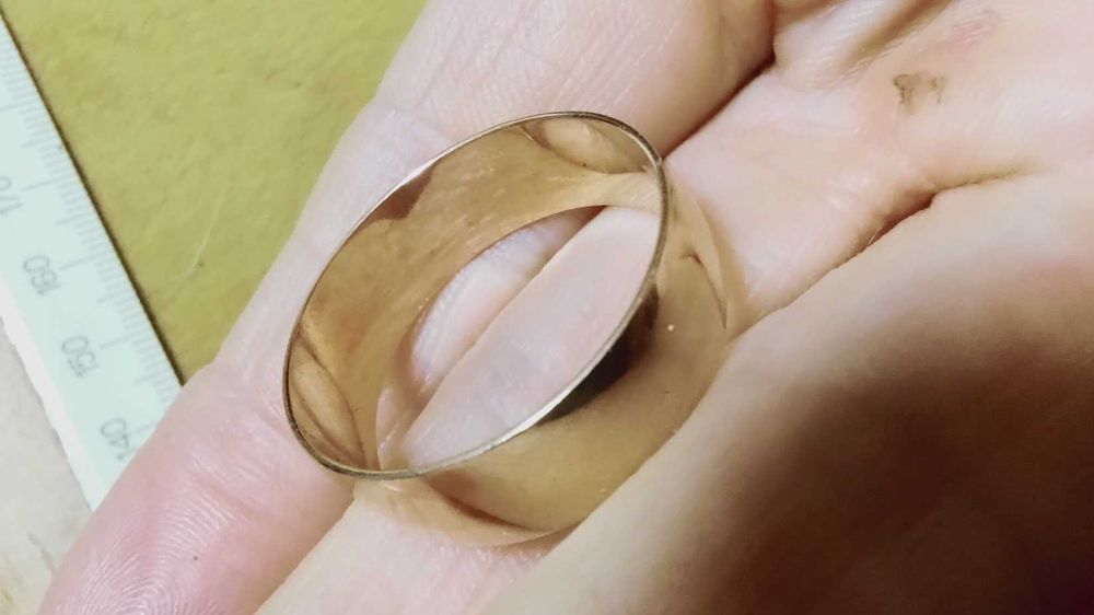 Обручка кiльце обручальне СРСР, золотое обручальное кольцо СССР 583