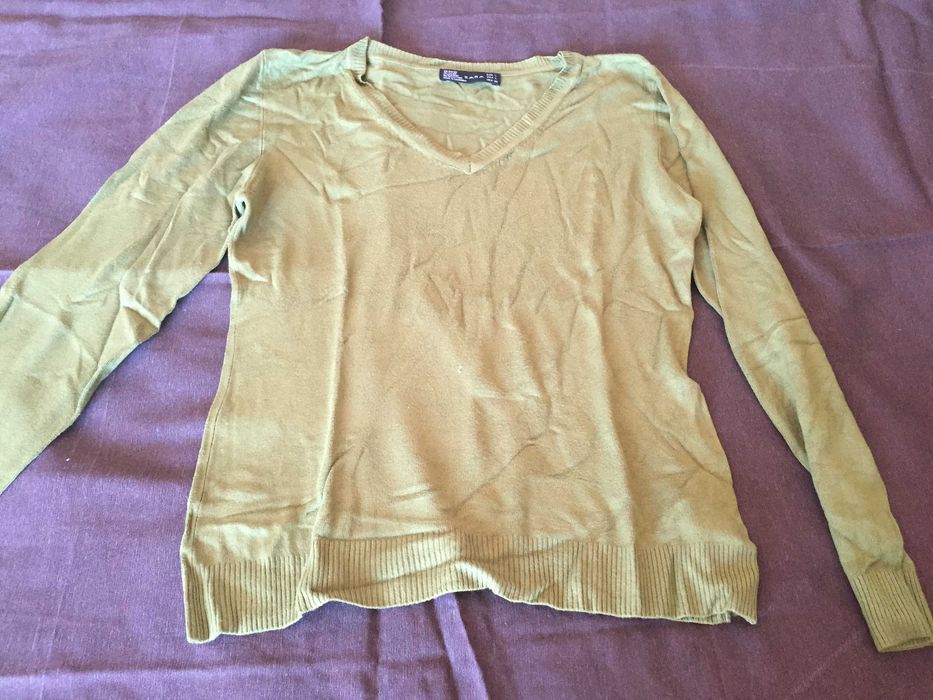 camisola verde zara tamanho l