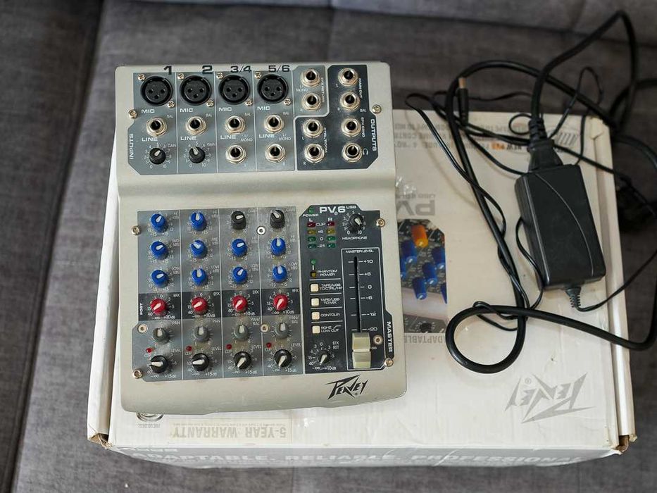 Peavey PV6 USB – 6-kanałowy mikser z interfejsem audio USB