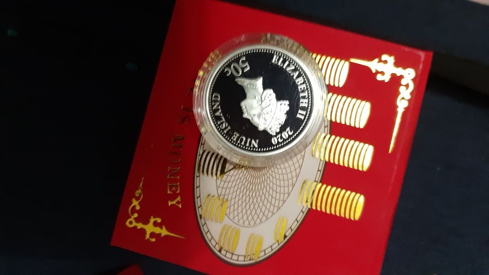 Moeda de 50 ct em prata 925.