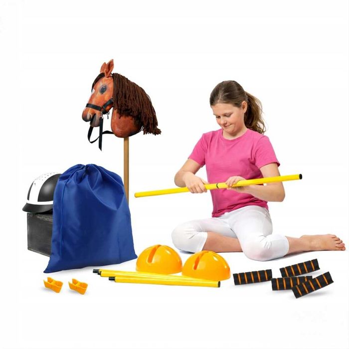 Przeszkoda treningowa do hobby horsing regulowana wysokość