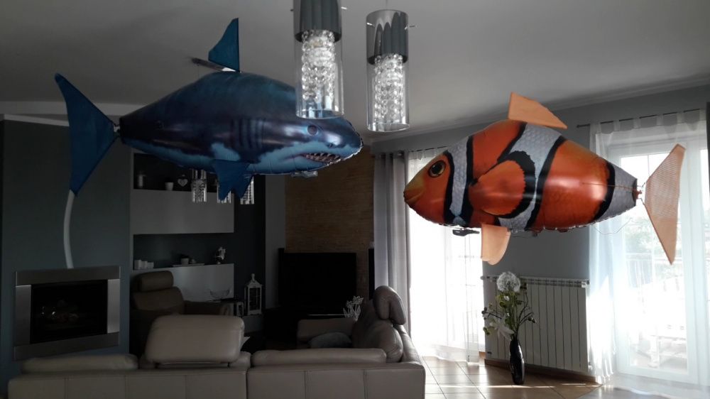 Air Swimmers, Balon Latająca ryba Nemo i Rekin, sterowana zabawka