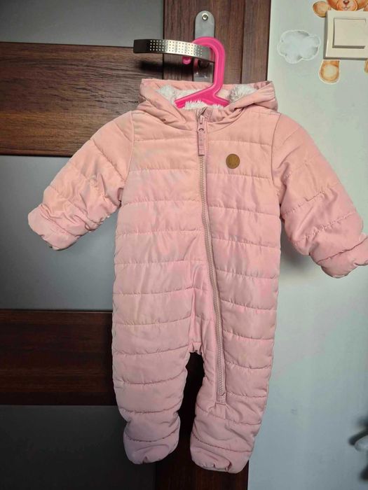 Kombinezon zimowy blady róż H&M r.62