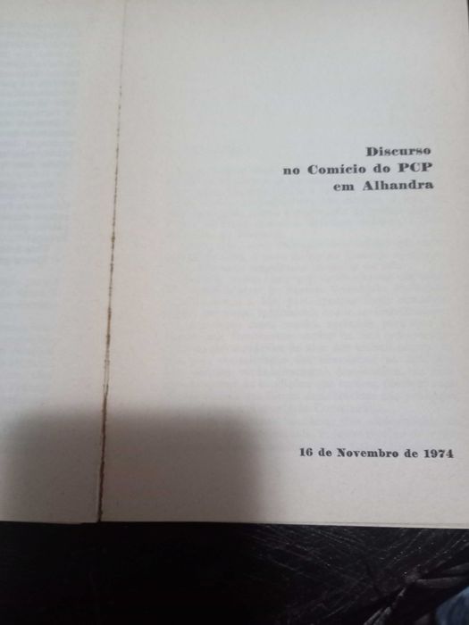 Livro de Álvaro Cunhal,  Discursos políticos
