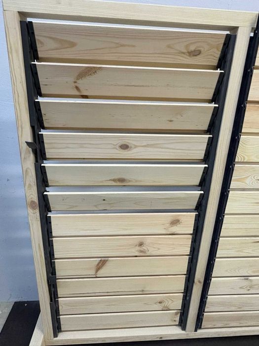 System ruchomych żaluzji, ruchome sosnowe deseczki, samodzielny montaż