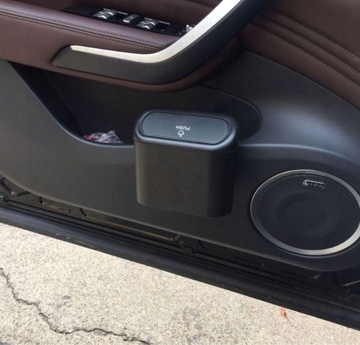 2x Kosz na śmieci samochodowy pojemnik z klapką