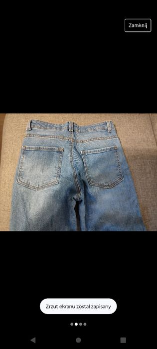 Jeansy rurki 36 niebieskie