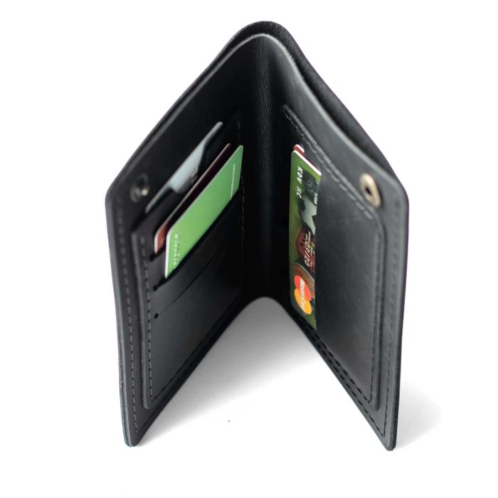 Шкіряне портмоне гаманець із натуральної шкіри БРУТТО чорне