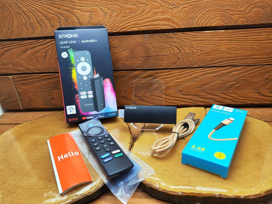 Odtwarzacz Multimedialny Smart TV Stick Strong Leap-Una Android TV Chromecast