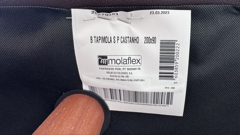 Cama/Base Estofada Molaflex 180x200 cm – Duas Partes