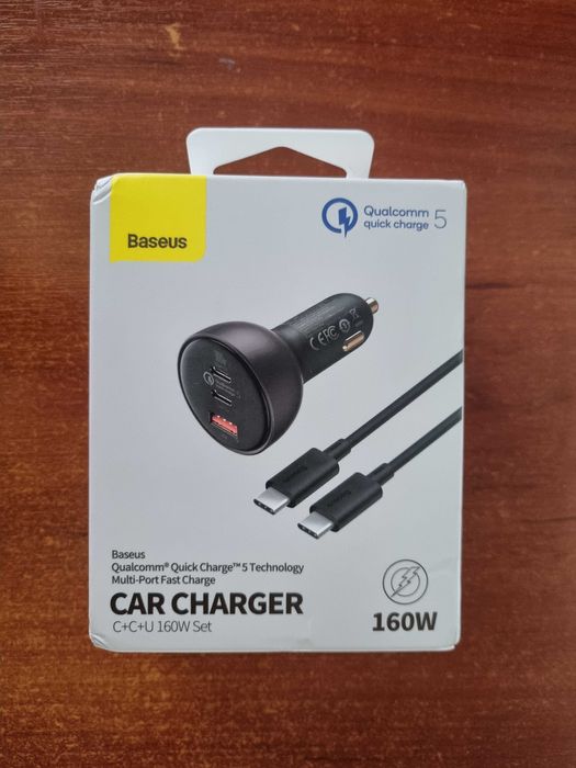 Автомобільний зарядний пристрій Baseus 160W Qualcomm QC 5 Multi-Port