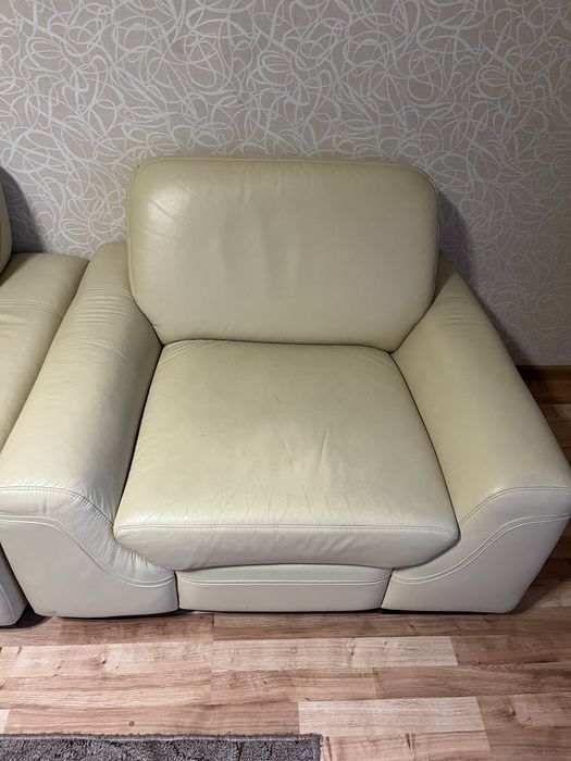 Шкіряний диван в крісло