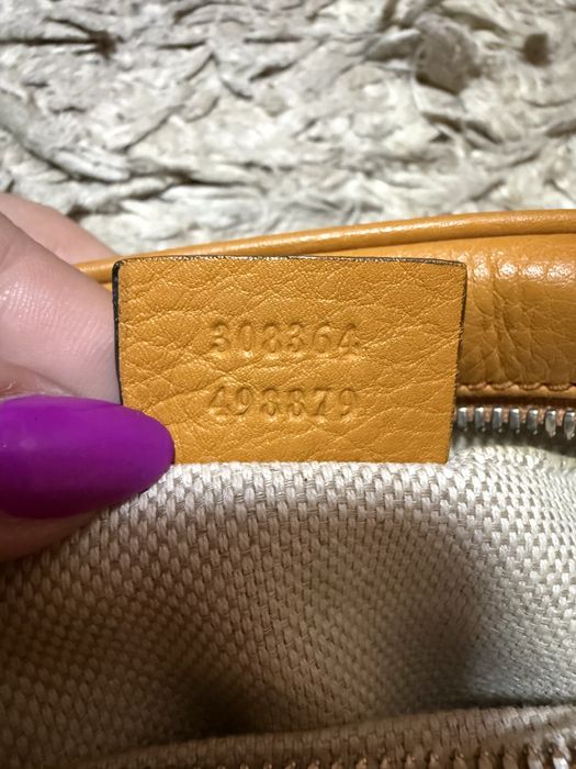 Mala Gucci Soho Disco Original - Pele Granulada (Laranja/Mostarda)