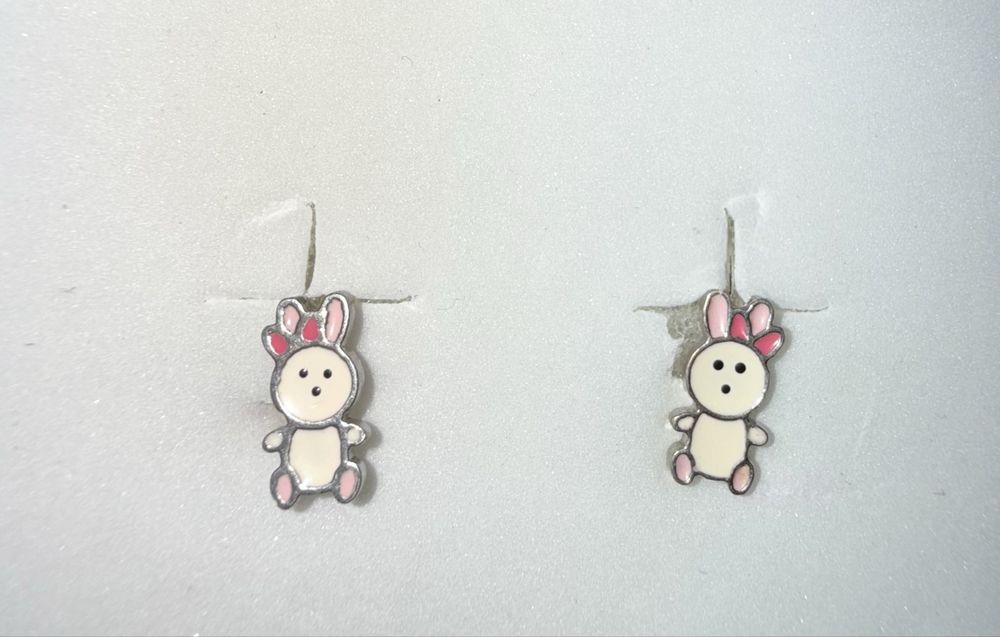 Kolczyki kroliki stebro 925