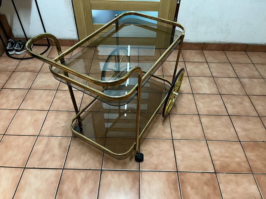 Barek wózek mosiężny lata 70/80