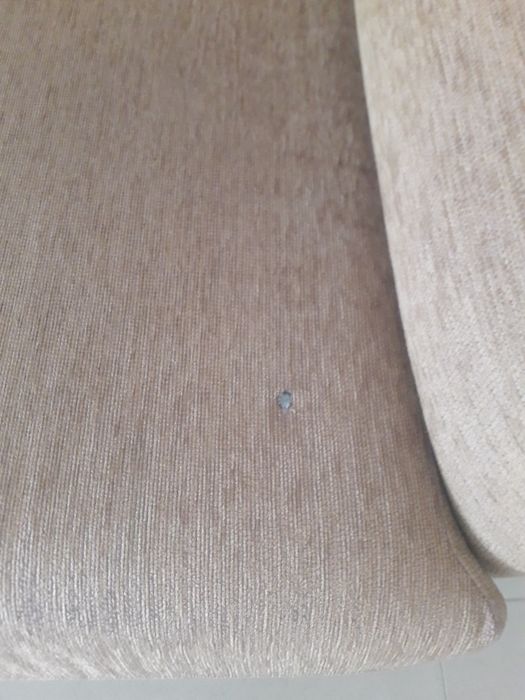 Sofá de veludo bege escuro