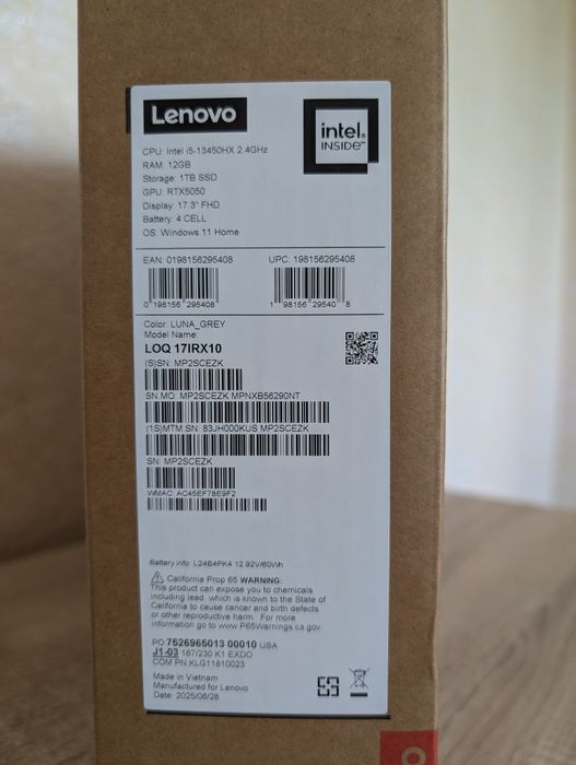 Lenovo LOQ 17IRX10 rtx 5050