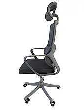 крісло офісне комп"ютерне сірий і чорний колір