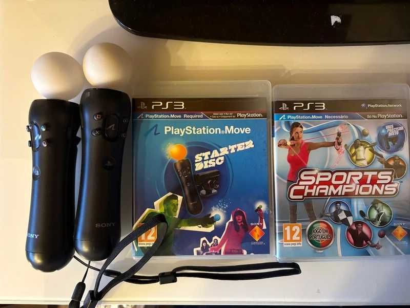 PlayStation 3 2x kontrolery move sprawne plus 2 gry ps3