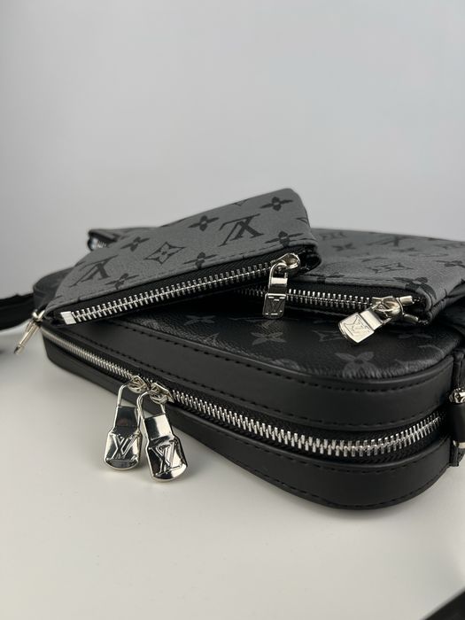 Мужская сумка Louis Vuitton чоловіча сумка барсетка месенджер клатч тріо 3в1 через плече клатч