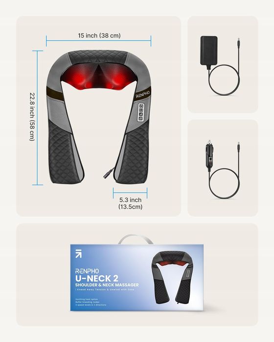 outlet masażer szyi pleców karku renpho rp-snm061 funkcja grzania 8 głowic