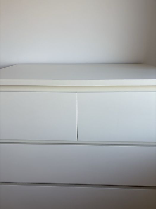 MALM Cómoda 6 gavetas, branco, 80x123 cm