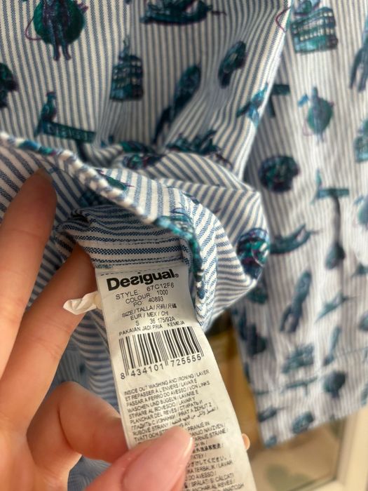 Moda męska - koszula długi rękaw. Błękitna w prążki.
