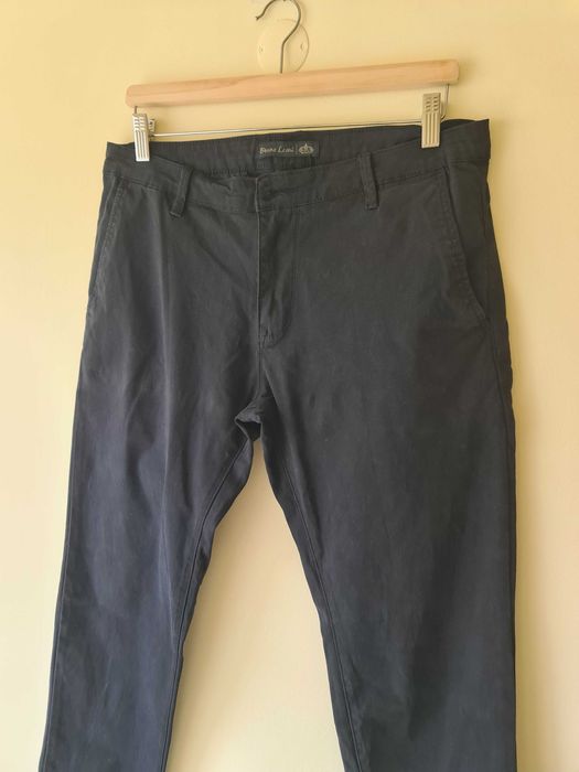 Calças de Sarja Azuis Clássicas Bruno Leoni - Tamanho 42 Pants Chinos