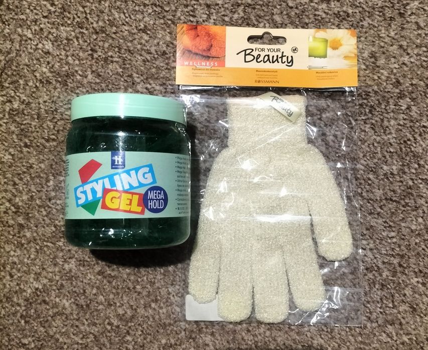 Zestaw Bardzo Mocny Żel Do Włosów I Rękawica Do Peelingu I Masażu