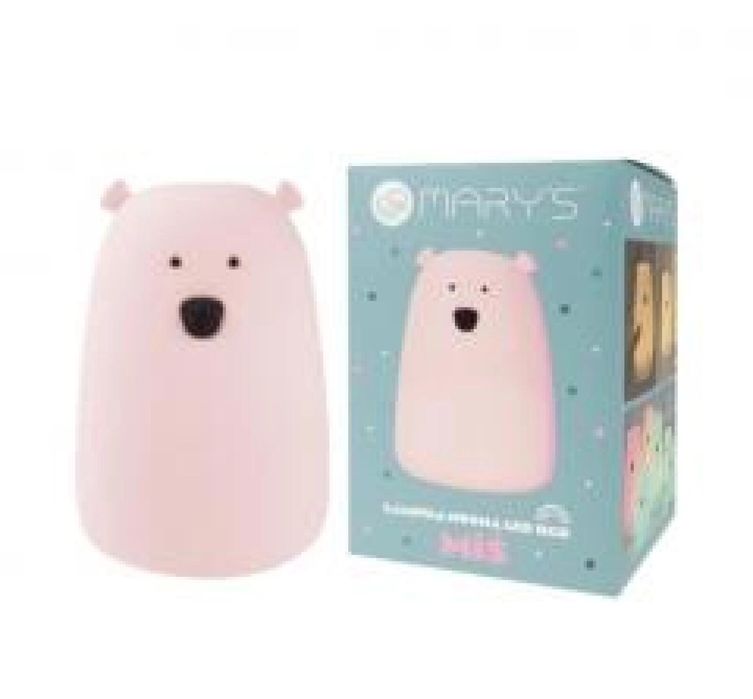Lampka nocna LED RGB+WW + R/C miś duży różowy Mary's Rok wydania: