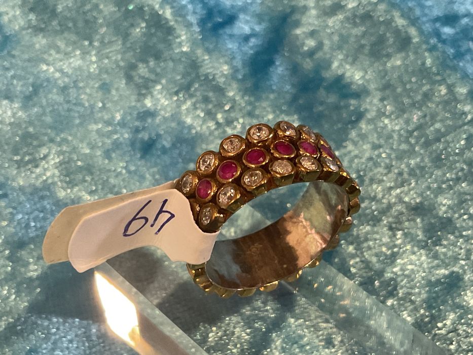 Anel aliança prata banhada a ouro t,19,5